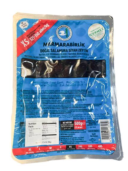 Marmara natural black olives, 500g