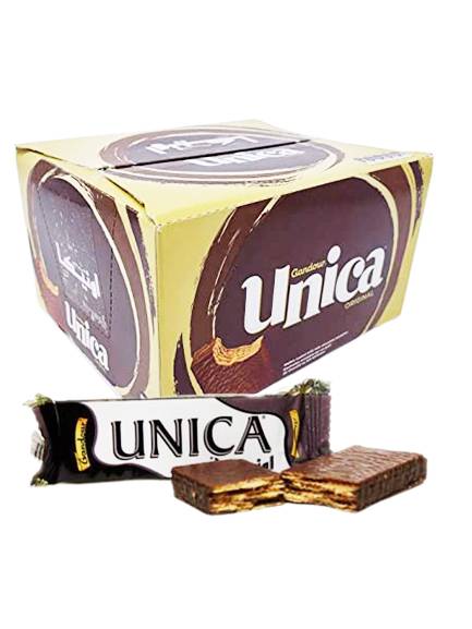 Gandour Unica Original Milk Chocolate Wafers (1 Box - 24 Pcs) 