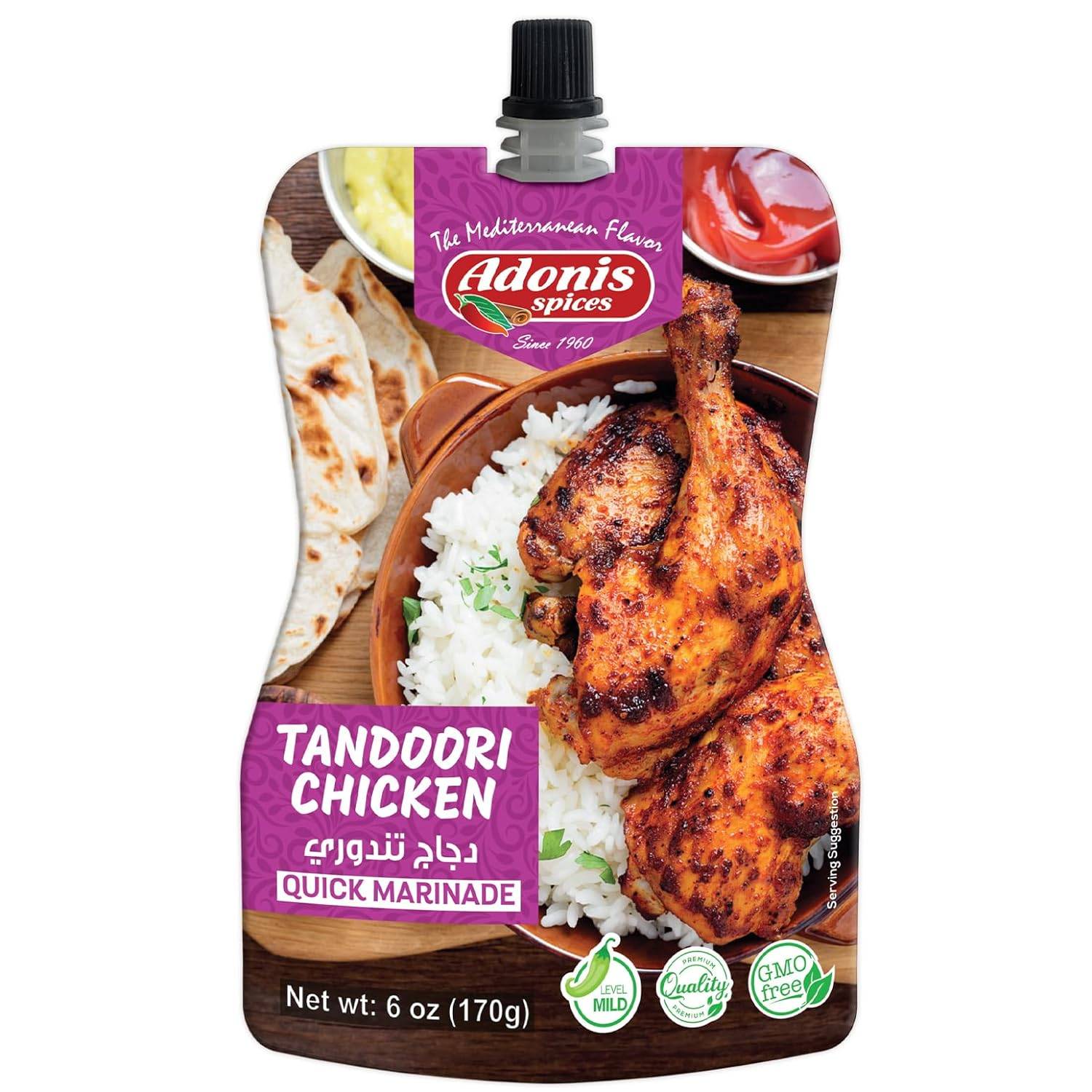 Adonis - Tandoori Chicken Recipe Quick Marinade, 6 Oz 