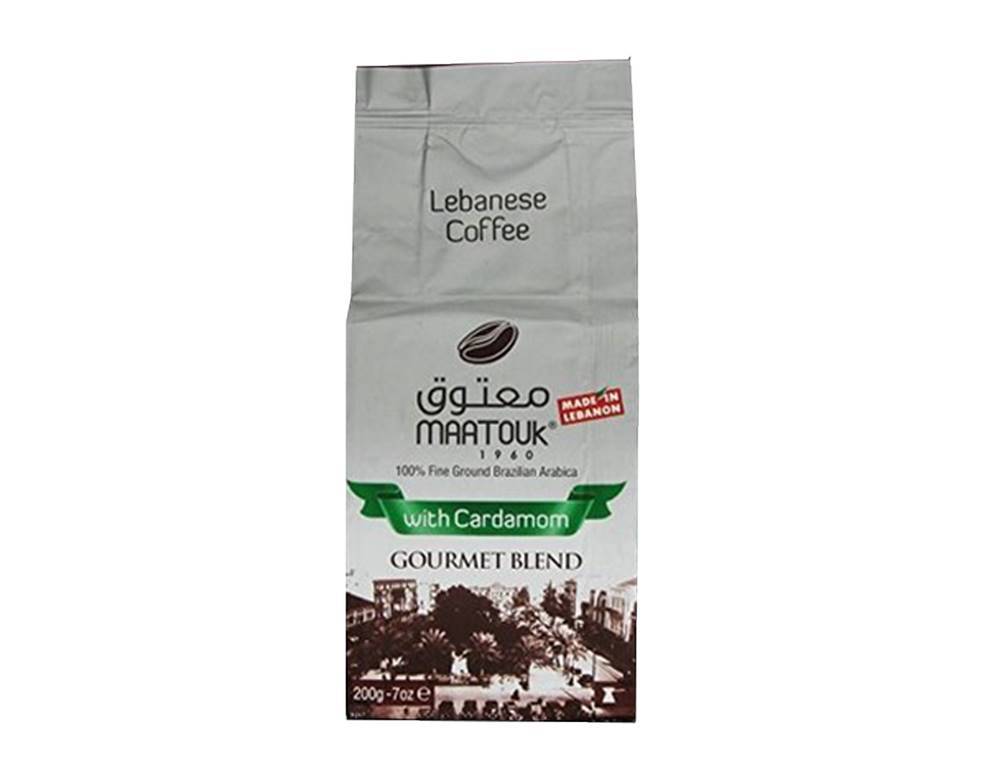 MAATOUK Lebanese Gourmet Ground Coffee w/ Cardamom. 200g.