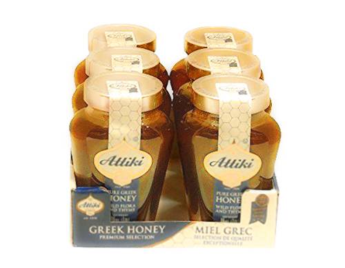 ATTIKI Greek Honey. 1 LB - 6 Jars