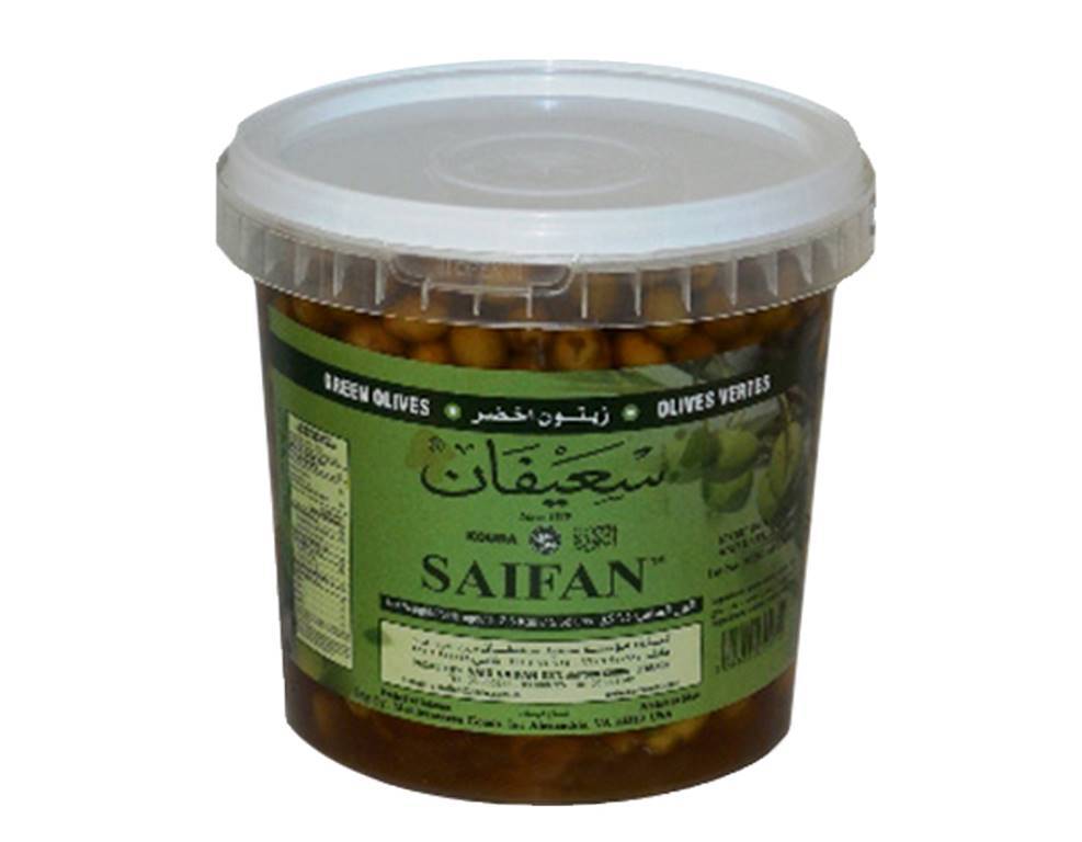 SAIFAN Lebanese Green Olives, 5.5 lbs.