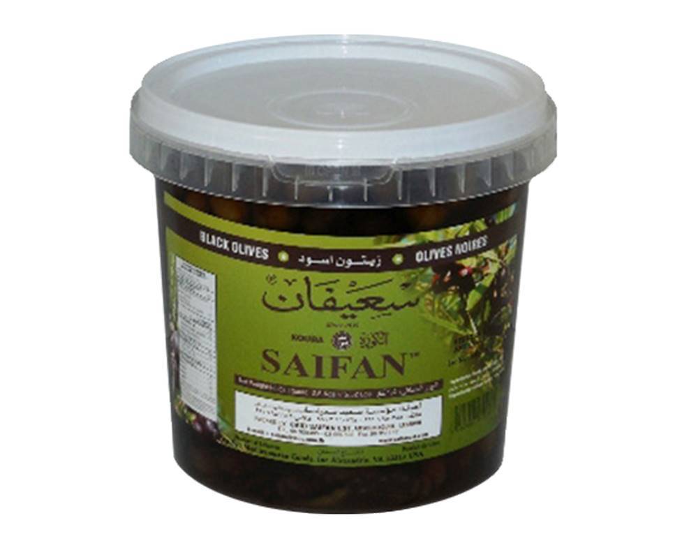SAIFAN Lebanese Black Olives, 5.5 lbs.