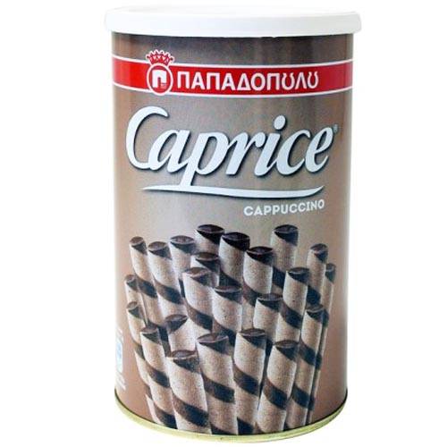 PAPADOPOULOS Caprice Wafer Rolls with Cappuccino Cream, 250g.