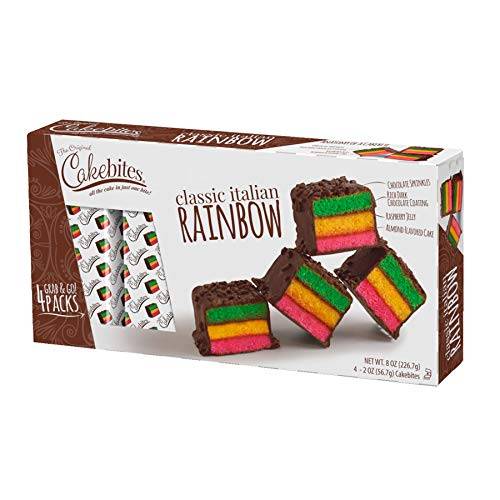 COOKIES UNITED ALWAYS FRESH Cakebites Classic Italian Rainbow - 4 Pack of 3 Cookies 