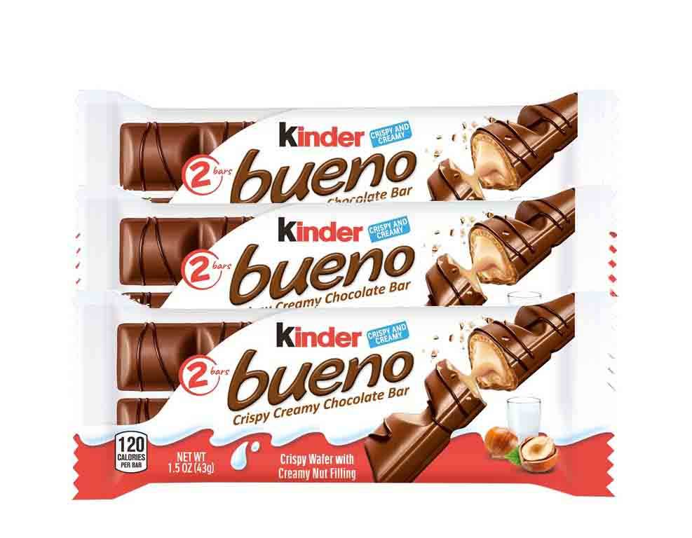 KINDER Bueno Chocolate Bars
43 Oz. - 3 Bars 