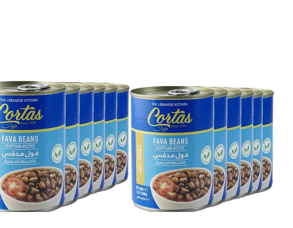 CORTAS Foul Mudammas Egyptian Recipe - 14 Oz - 12 Cans