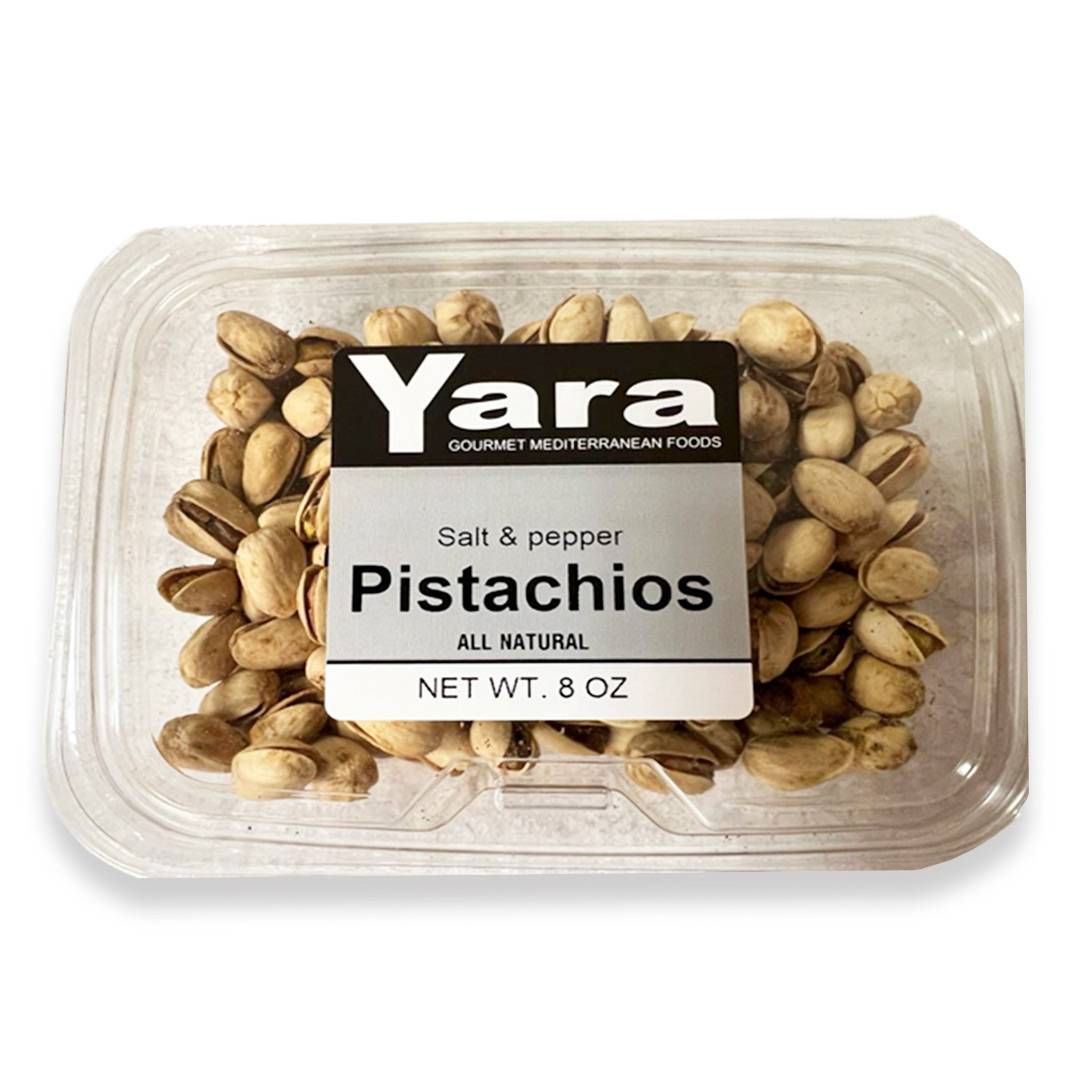 Yara Salt & Pepper Pistachios, 8 oz.