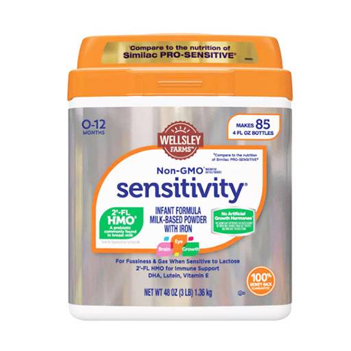 Wellsley Farms Non-GMO Sensitivity Milk Based Powder & Iron Infant Formula