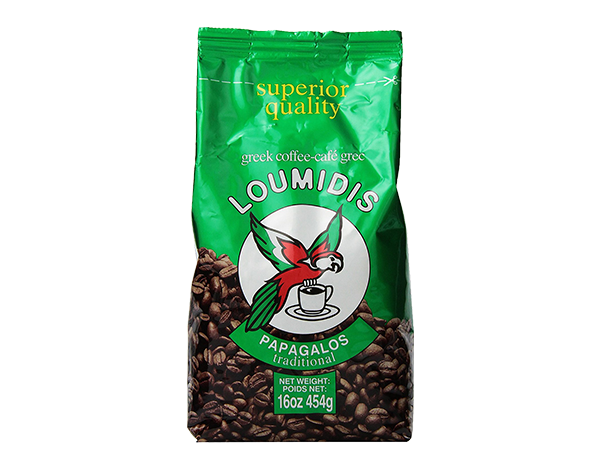 LOUMIDIS - PAPAGALOS Traditional Greek Ground Coffee, 454g.