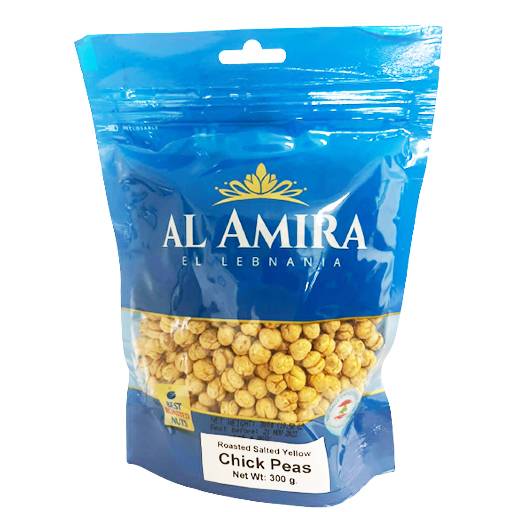 Al Amira roasted salted yellow chick peas, 300g.