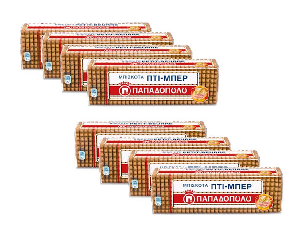 PAPADOPOULOS Petit Beurre Biscuits, 225 g. -8 Pcs.