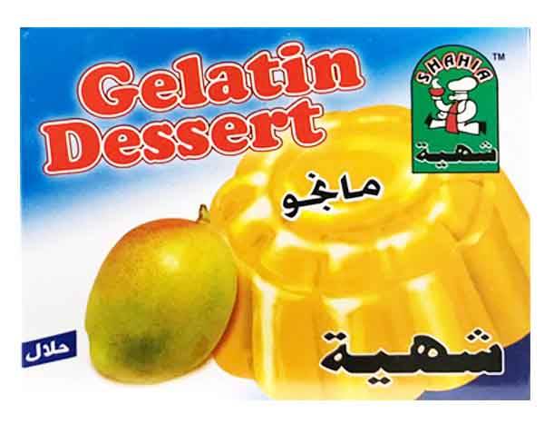 SHAHIA Mango Jello Halal, 3oz.