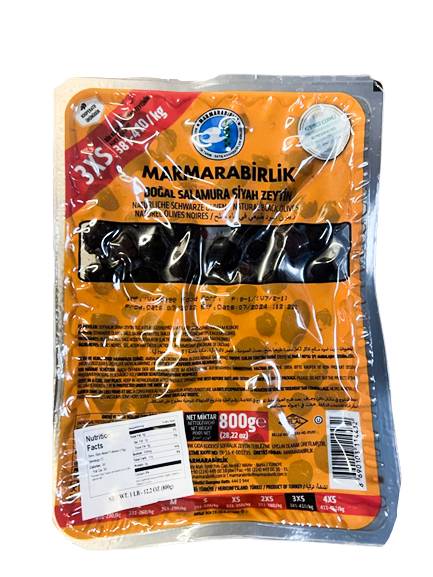 Marmara natural black olives, 800g