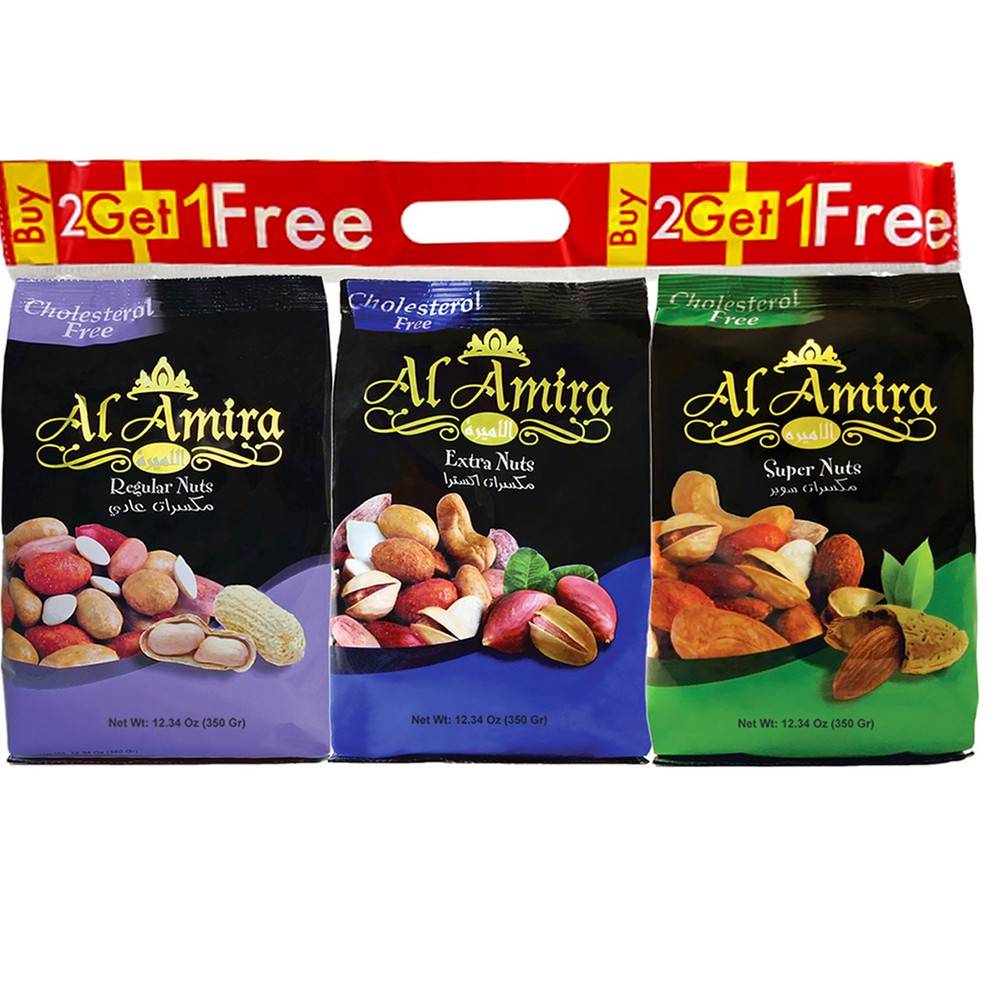 AL AMIRA Mixed Nuts Regular/Extra/Super Extra3-12.3 oz.