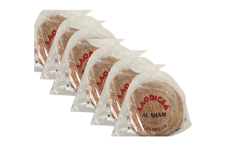 Laodicea Pita Bread Small Whole Wheat  6 x 12 Loaves (SHIP ON FRIDAYS)