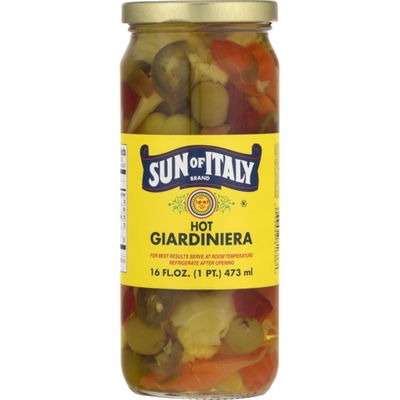 SUN of ITALY Hot Giardiniera, 16 oz.