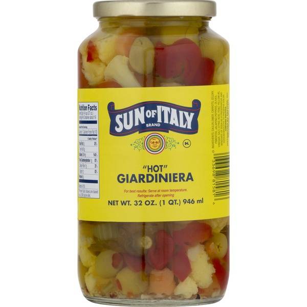 SUN of ITALY Hot Giardiniera, 32 oz.
