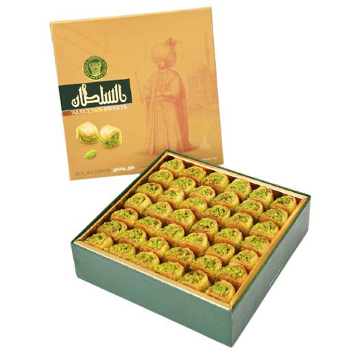Al Sultan Sweets Kol W Shkor with Pistachio, 500g.