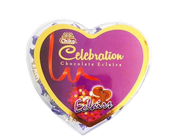 CHIKO Eclair Caramel / Chocolate Center -& Heart Shaped Box400g.