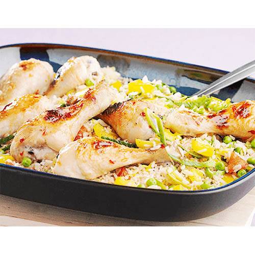 Baked Chicken Over Rice