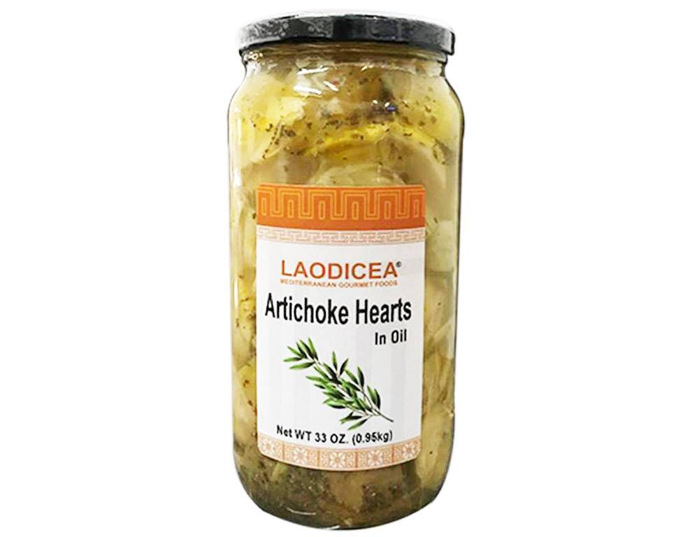 Laodicea Artichoke Hearts in Oil, 33 oz.