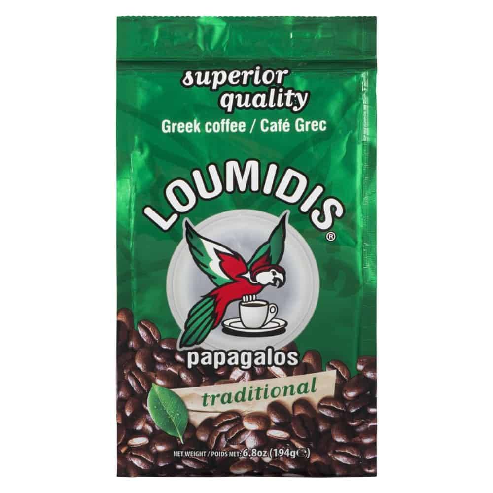 LOUMIDIS - PAPAGALOS Traditional Greek Ground Coffee, 194g.