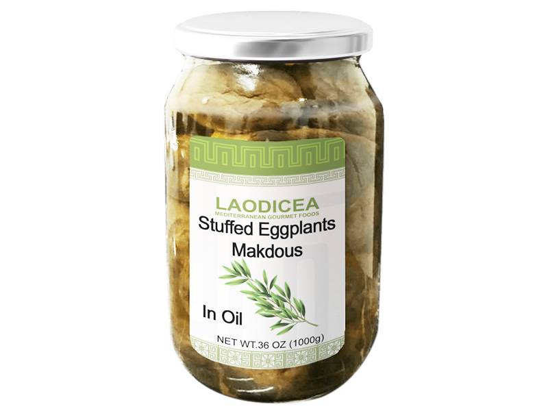 LAODICEA Stuffed Eggplants Makdous in Oil, 1000g.