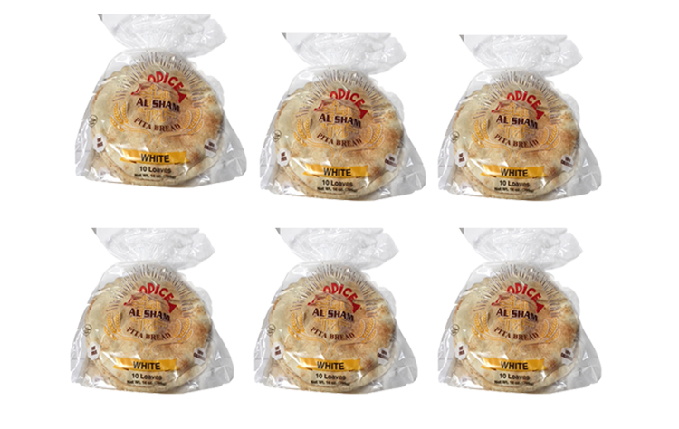 Laodicea Pita Bread Medium White  6 x 10 Loaves (SHIP ON FRIDAYS)