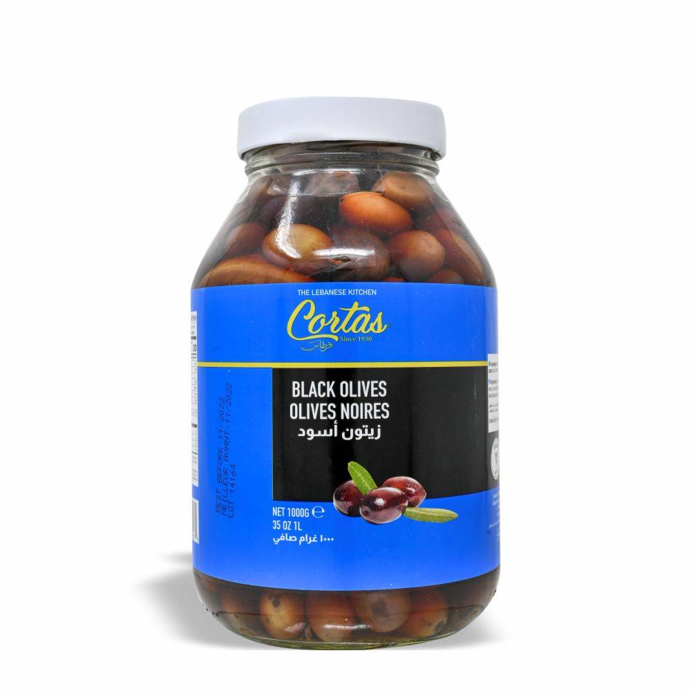 CORTAS Lebanese Black Olives, 1000g