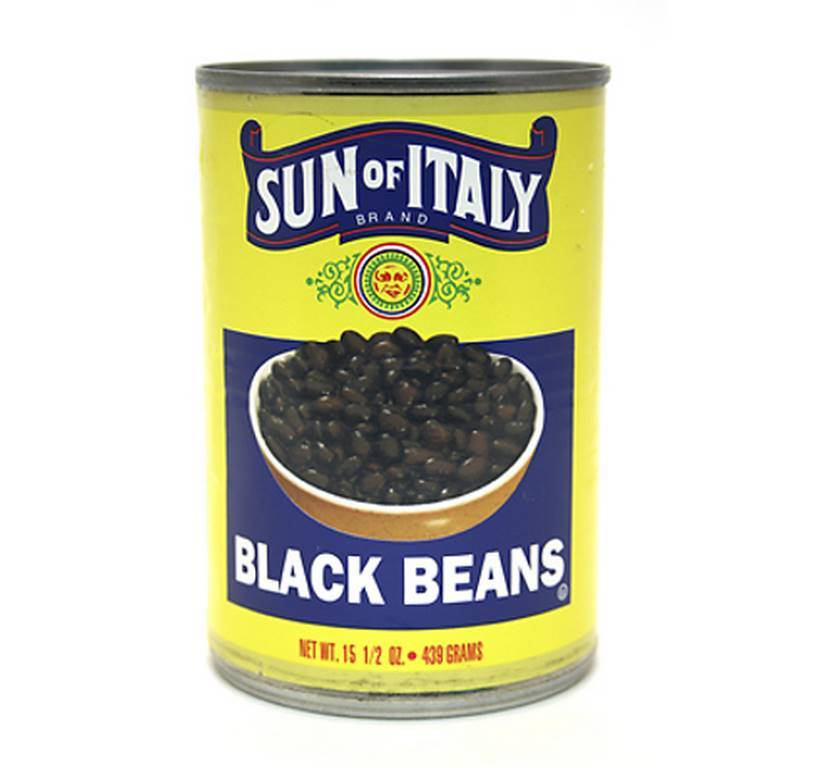 SUN of ITALY Black Beans, 15.5 oz.
