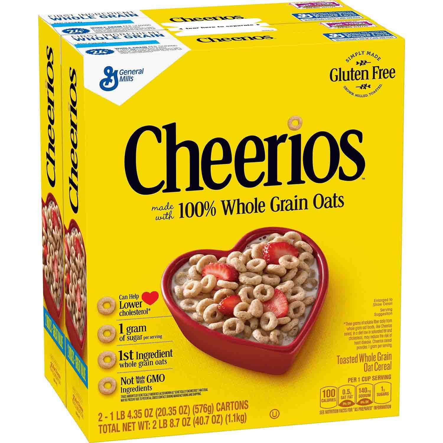 General Mills Cereal with Whole Grain Oats,  20.35 oz, 2-count