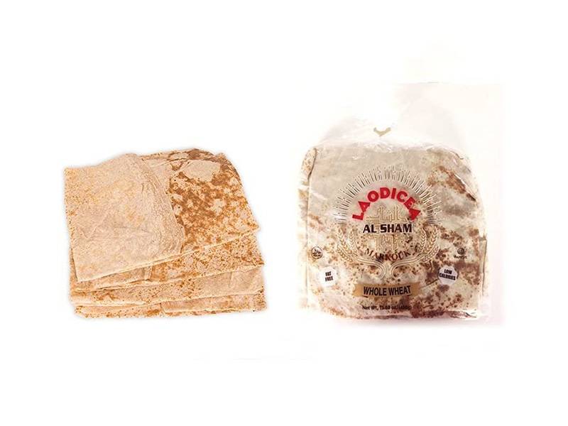 Laodicea Lavash Whole Wheat (Markok) 6 x 4 Loaves (SHIP ON FRIDAYS)