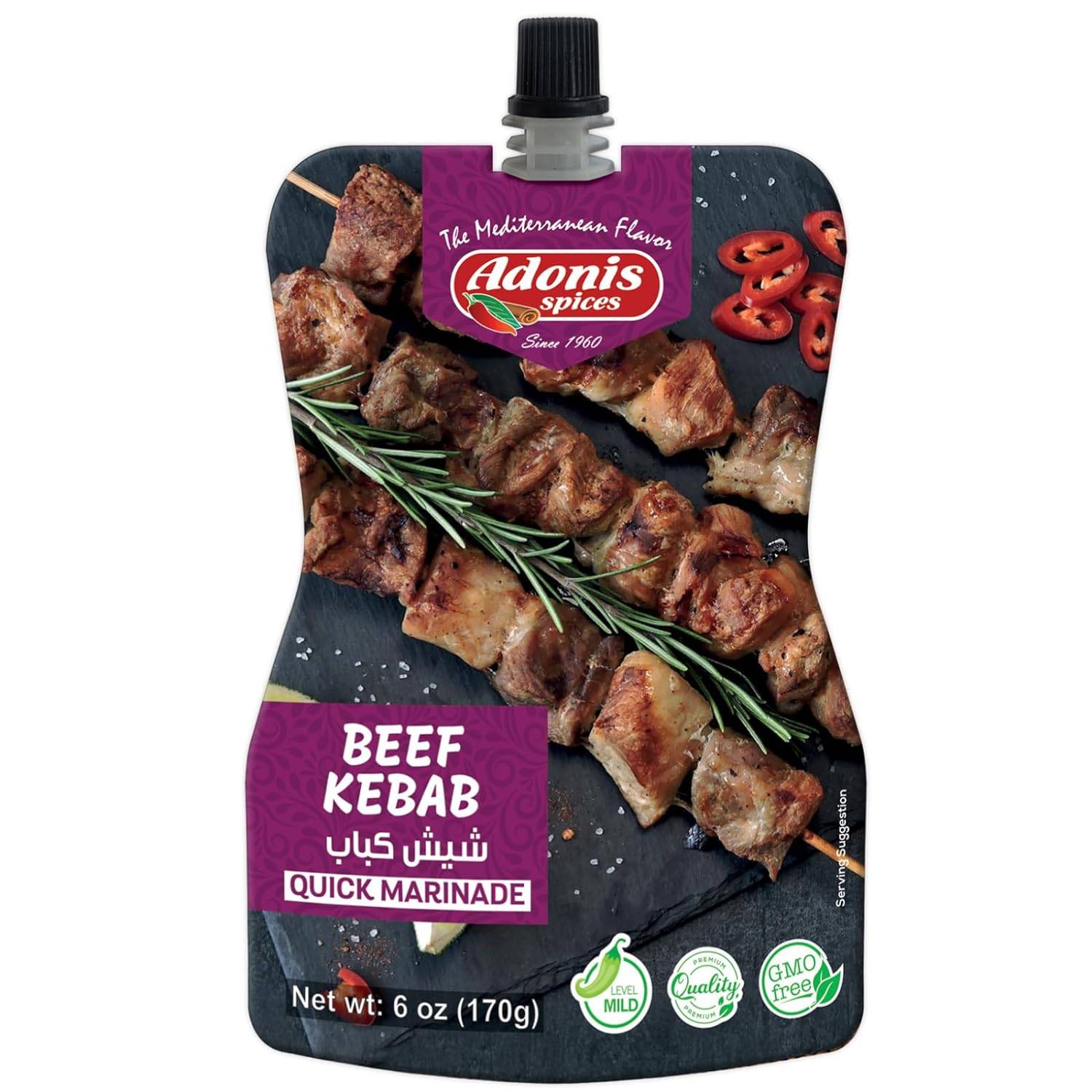 Adonis - Beef Kabab Recipe Quick Marinade, 6 Oz