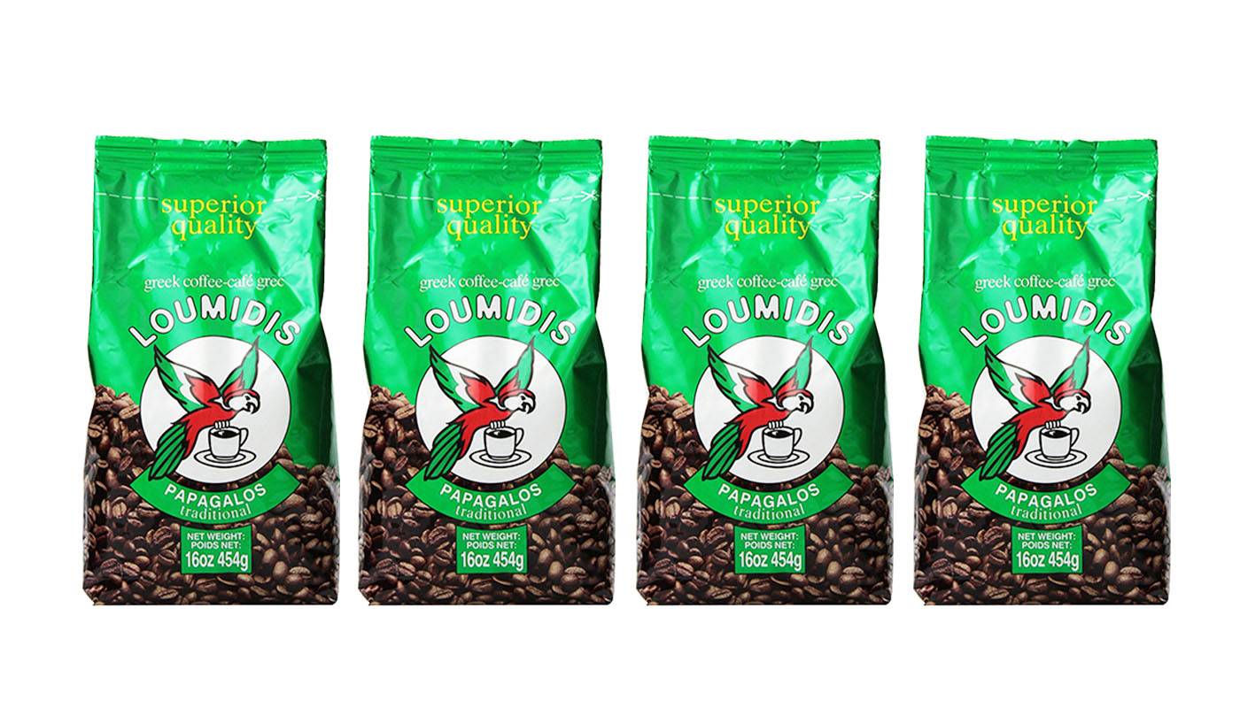 LOUMIDIS - PAPAGALOS Coffee - 16 oz - 4 Pcs