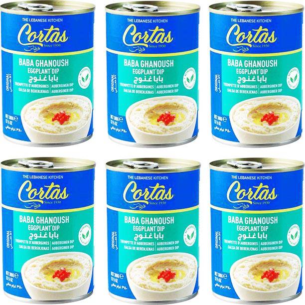 CORTAS Baba Ghanouj - Grilled Eggplant Dip - 6 Cans