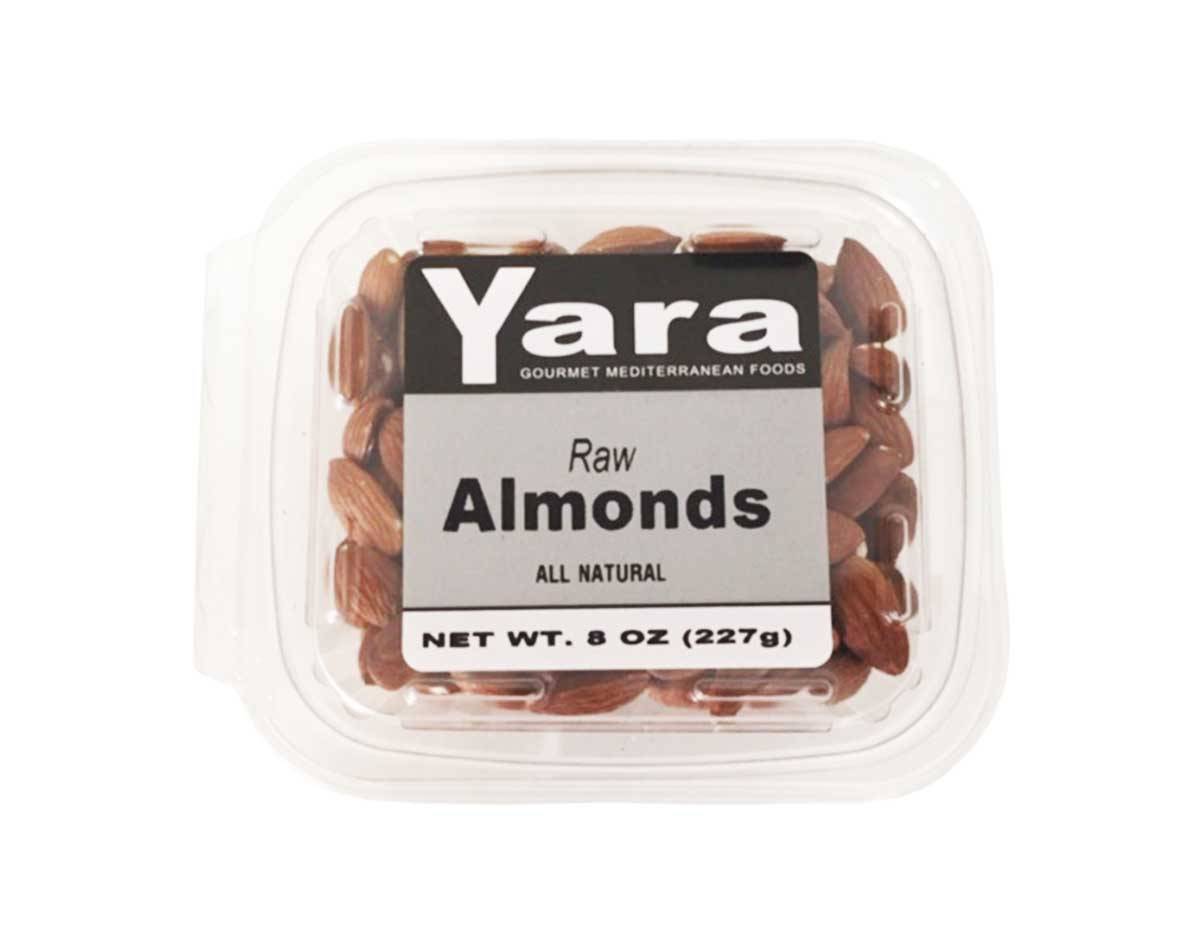 YARA Raw Almonds Natural Whole, 8oz.