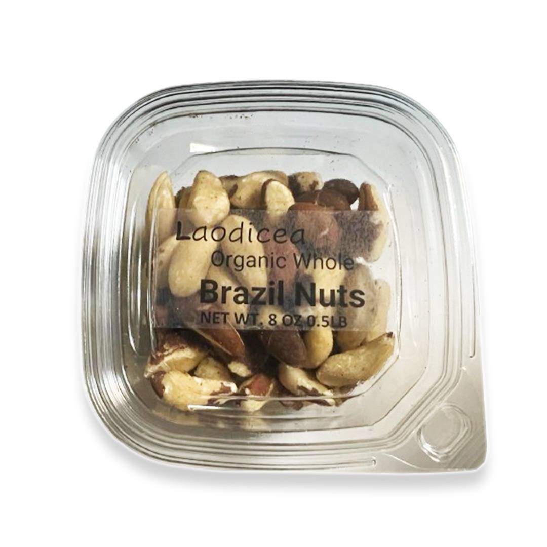 Laodicea Organic Whole Brazil Nuts, 8 oz.