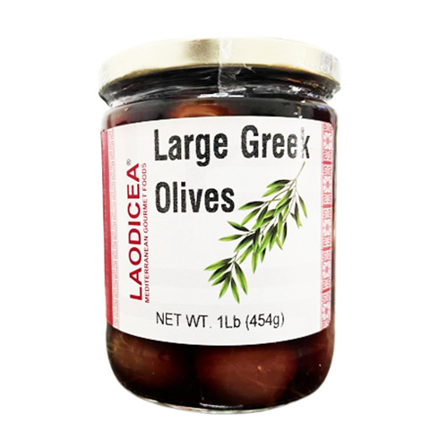 Laodicea Large Greek Olives, 1 lbs. (454g.)