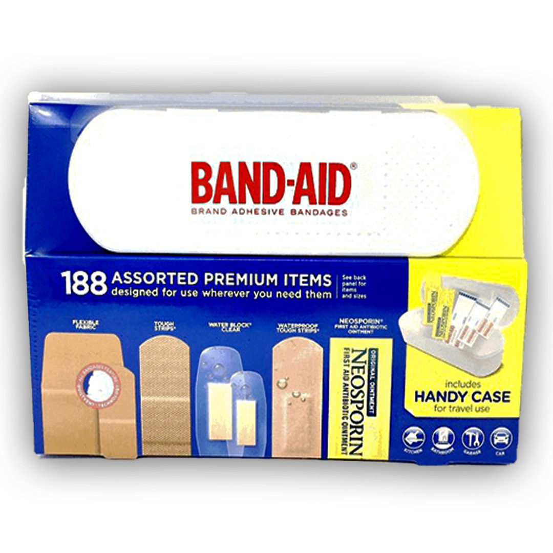 Band-Aid Assorted Premium Bandages 188 Pcs.