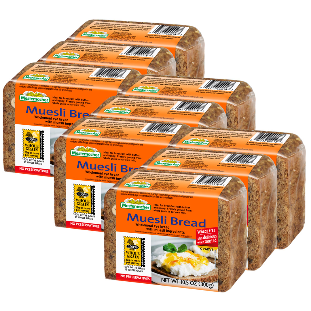 Mestemacher Muesli Bread, 300g (Pack of 9)