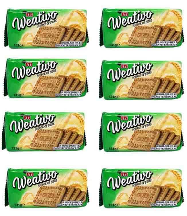 ETI Whole Wheat Digestive Biscuits, 0.29 lbs - 8 Bars