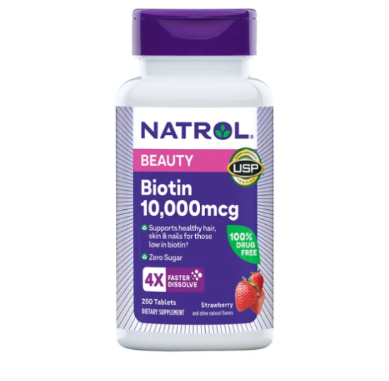 Natrol Biotin 10,000 mcg. Fast Dissolve Tablets, 250 Tablets