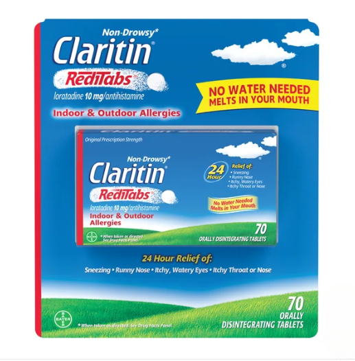 Claritin RediTabs 10 mg 24 Hour Non-Drowsy, 70 Disintegrating Tablets