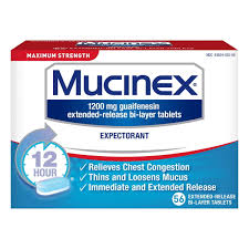 Mucinex Guaifenesin 1200mg Mucus Relief Expectorant Tablets , 56 Tablets