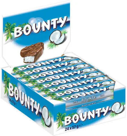 Bounty Chocolate Bar, 57g (Box of 24)