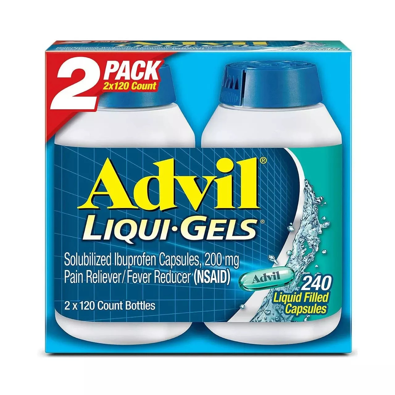 Advil Liqui-Gels (240 Count) Pain Reliever/Fever Reducer Liquid Filled Capsule