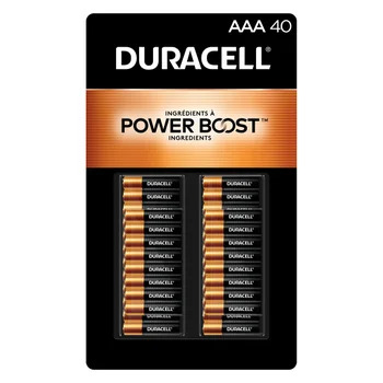 Duracell - Copper Top AAA Alkaline Batteries - Long Lasting All-Purpose Triple A Battery for Household and Business - 40 Count