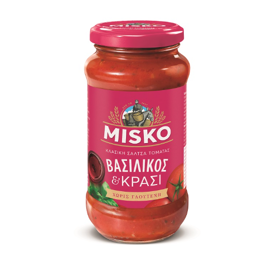 Misko Tomato Sauce with Basil & Red Wine & Thyme , 500 g