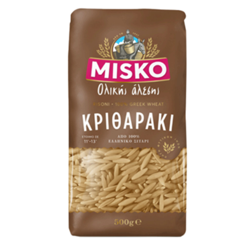 Misko Whole Wheat Medium Orzo, 500gr